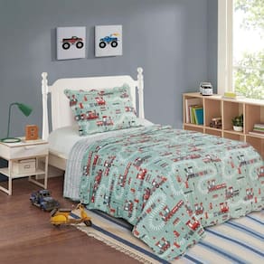 Cobre Leito Solteiro Prink Patchwork Infantil 02 Peças