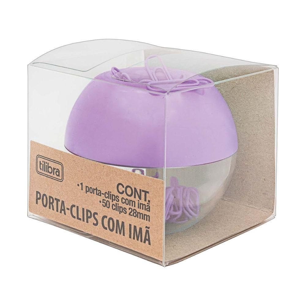 Porta Clips Magnético Lilás Tilibra