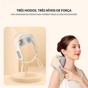 Massageador De Costas E Pescoço Com Carregamento Usb