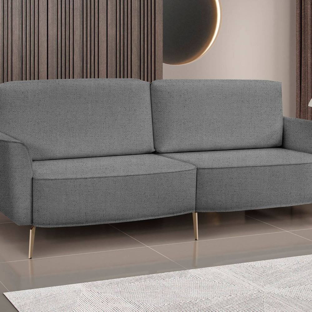 Sofá Vênus 180 Cm Linho Grafite