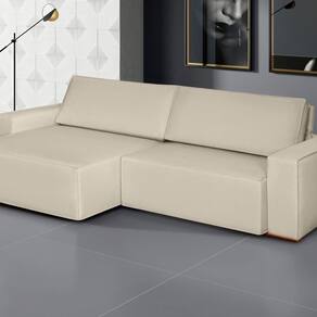 Sofá Siena - Retrátil / Reclinável 280 Cm Veludo Marfim