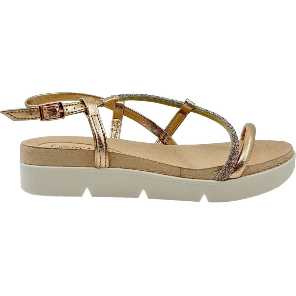 Sandália Papete Feminina FlatForm Casual Dia a Dia com Brilho Beira Rio 8387.531