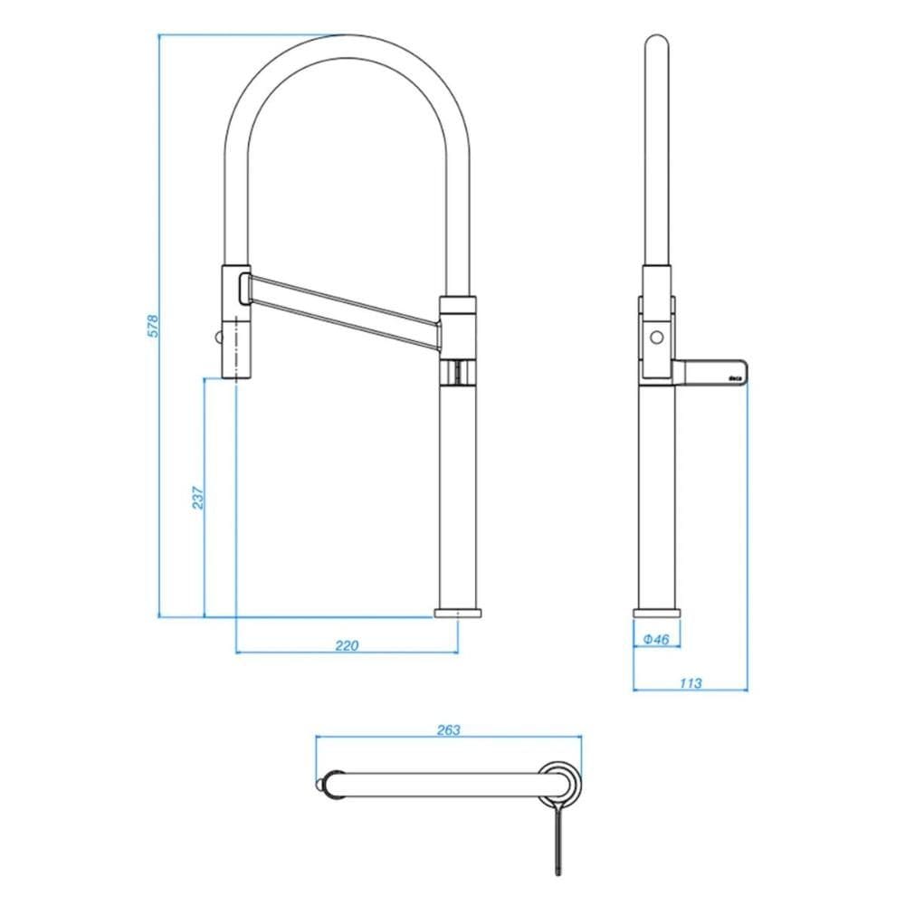 Torneira Deca Colore 1189.C.PT de Bancada Preto/Cromada