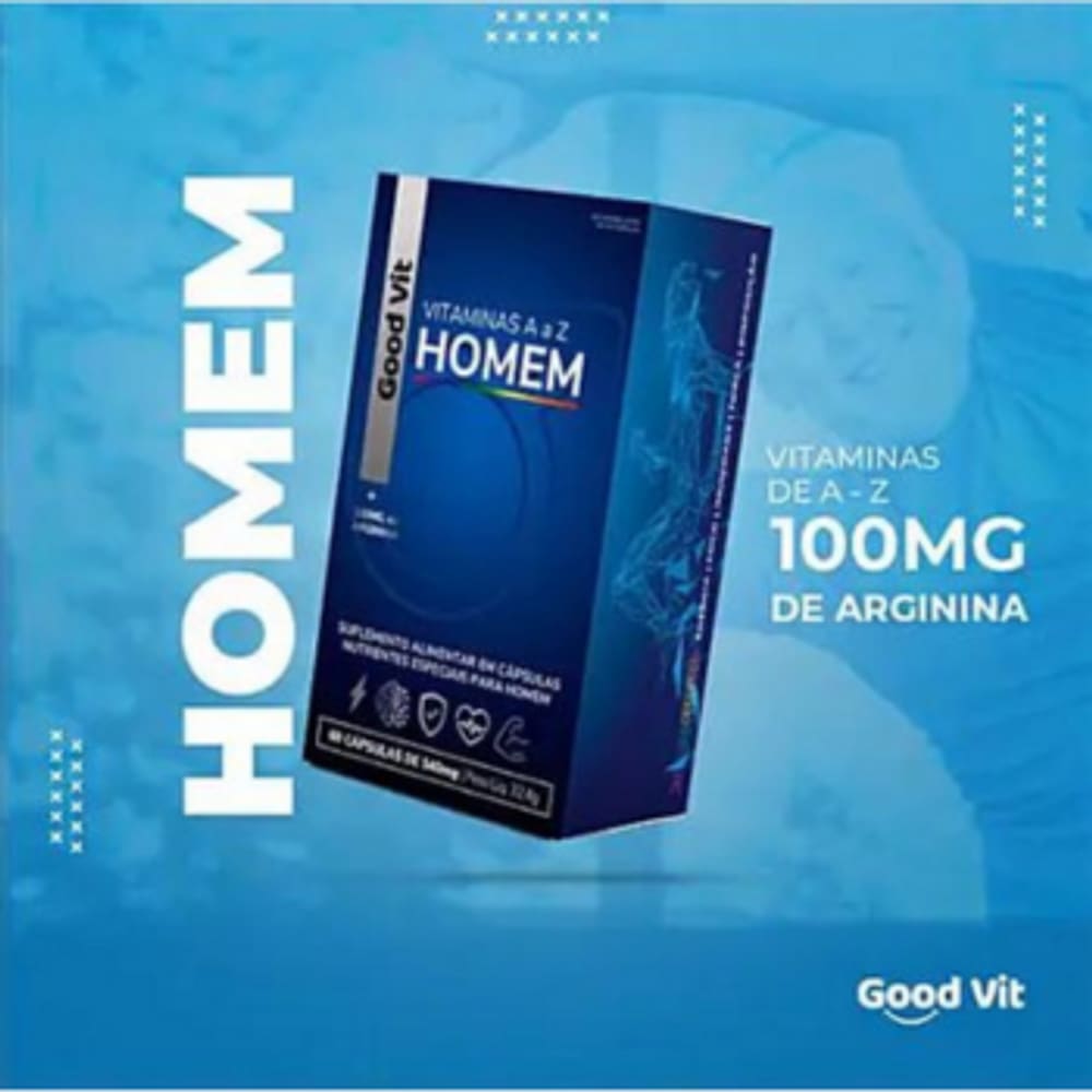 Vitamina de A a Z Homem +Arginina Good Vit c/60 caps