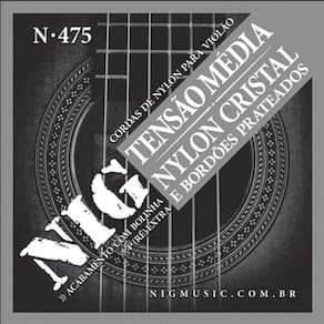 Encordoamento Nig Violao Nylon Cristal Prateado Tensao Media N475