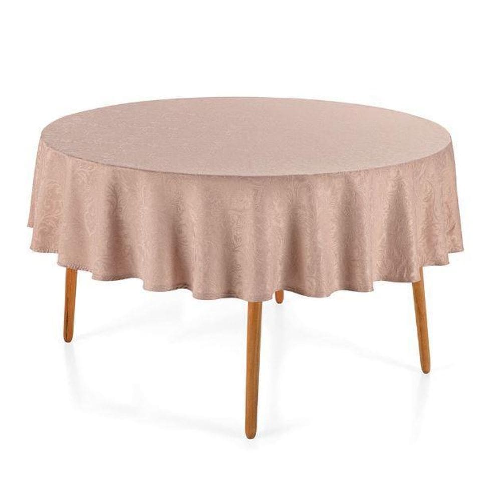 Toalha De Mesa Redonda 6 Lugares Celebra Blanka Rosa Karsten