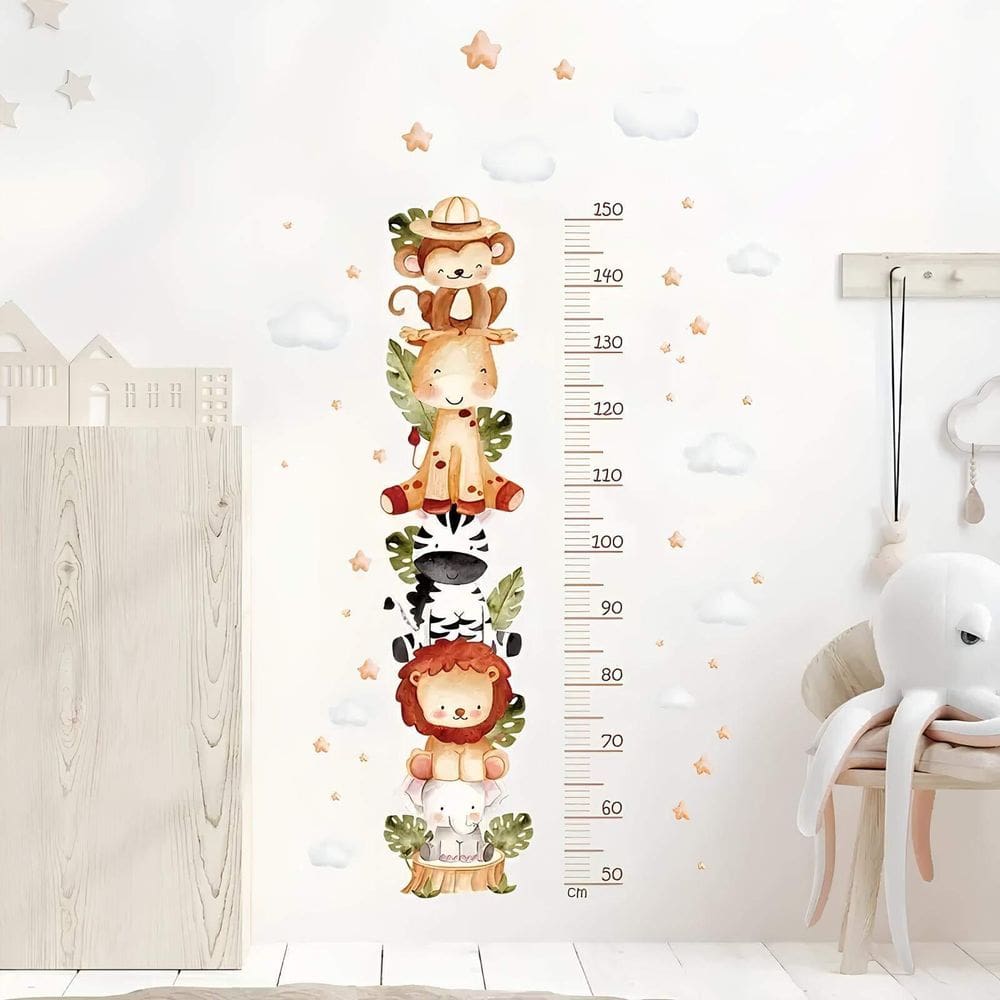 Adesivo Régua De Crescimento Safari Mod02