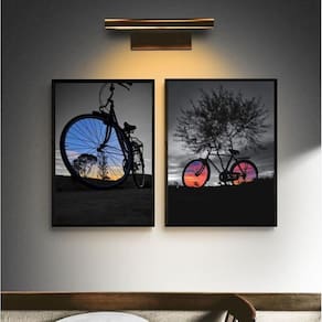 Kit 2 Quadros Decorativos Bike - Paisagens 33X24Cm