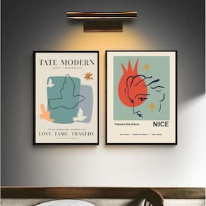 Kit 2 Quadros Posters Arte Moderna - Galeria 24X18Cm