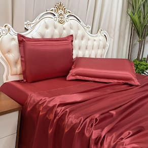 Jogo De Cama Lençol Casal Luxo Charmousse 4 Peças - Vermelho