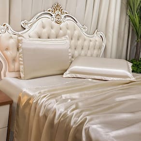 Jogo Cama Lençol Casal Luxo Charmousse 4 Peças - Chanpagne