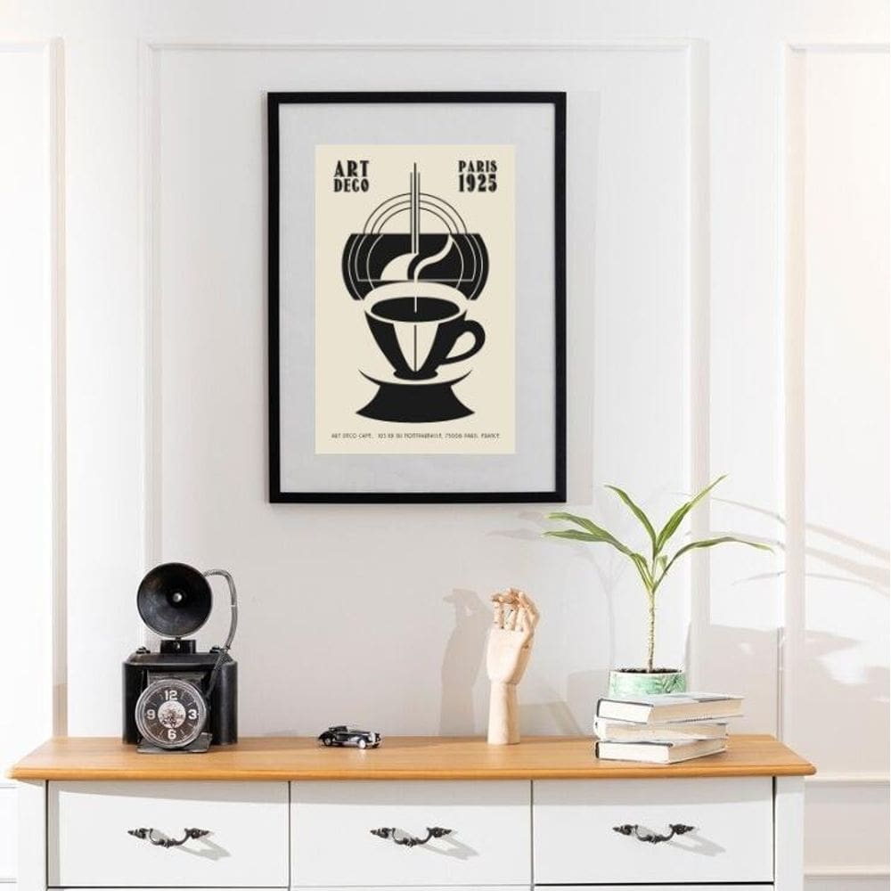 Quadro Art Deco Café - 60X48Cm