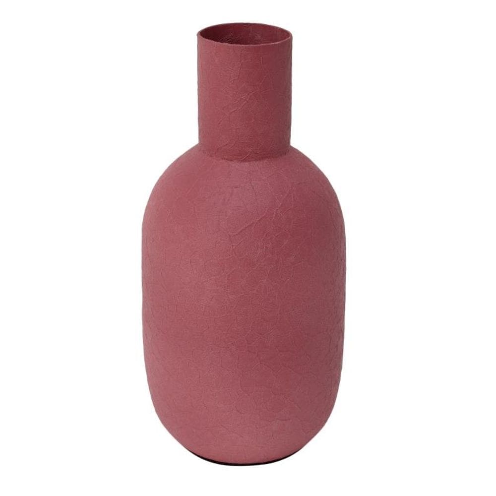 Vaso Metal Detalhe Oval 7,5X7,5X15cm