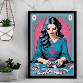 Quadro Decorativo Taróloga - Cartomante 24X18Cm - Com Vidro