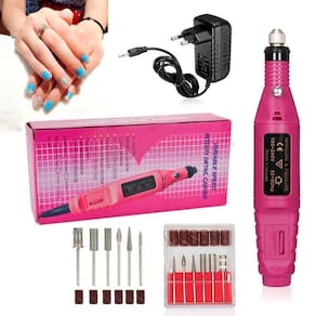 Mini Motor Elétrico Portátil Rosa 110V/220V Unhas Naturais
