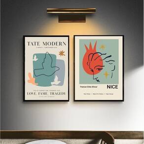 Kit 2 Quadros Posters Arte Moderna - Galeria 33X24Cm