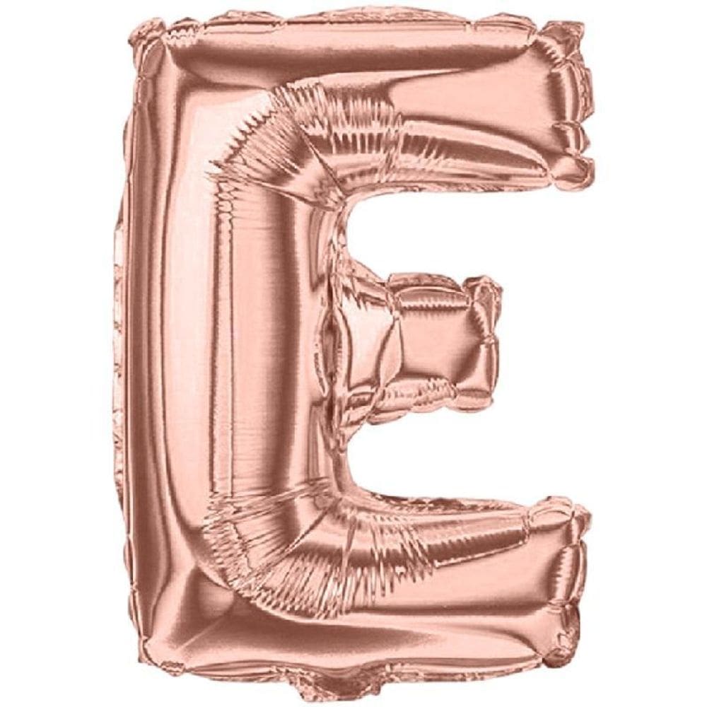 Balão Metalizado Letra E Rose 40Cm