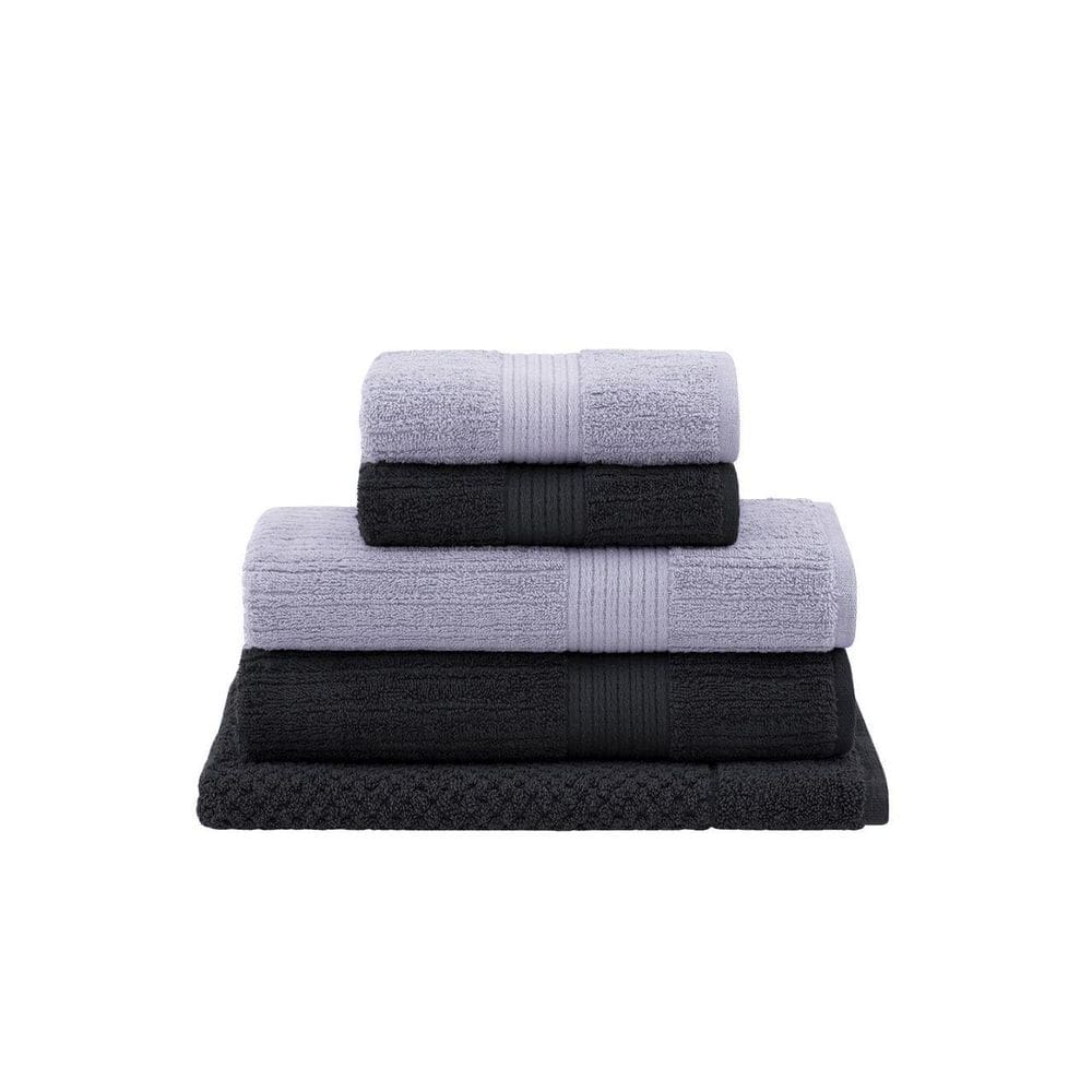 Jogo De Toalhas Buddemeyer Fio Penteado Canelado Banho 5 Pçs