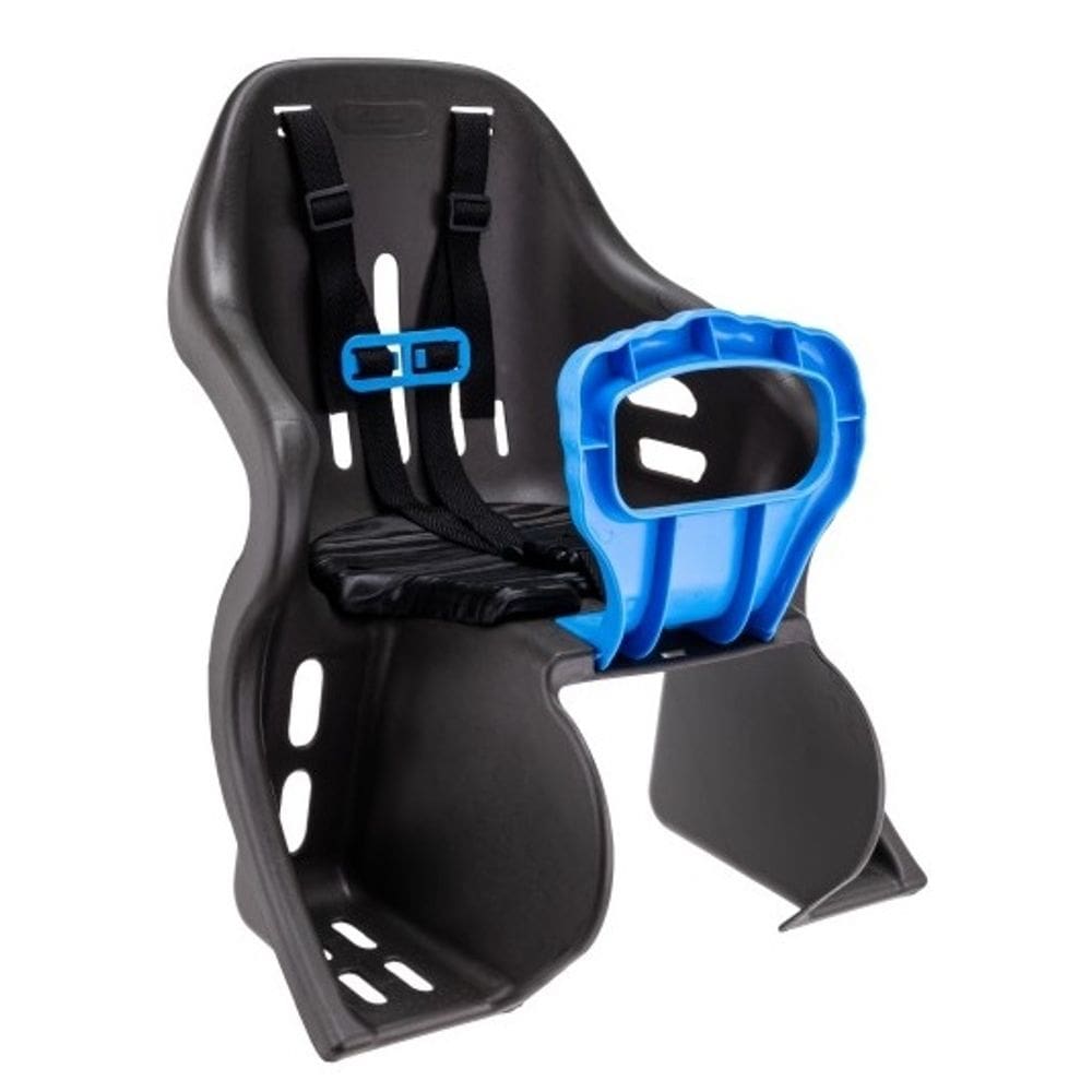 Cadeirinha Criança Traseira Kids Bike Grafite C/Azul Ate 25Kg - Segurança Para Sua Criança -