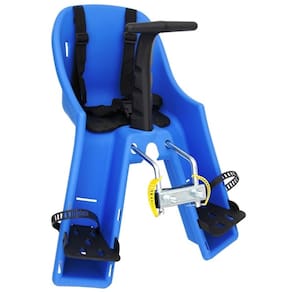 Cadeirinha Criança Dianteira Baby Bike Grafite C/Azul Ate 15Kg