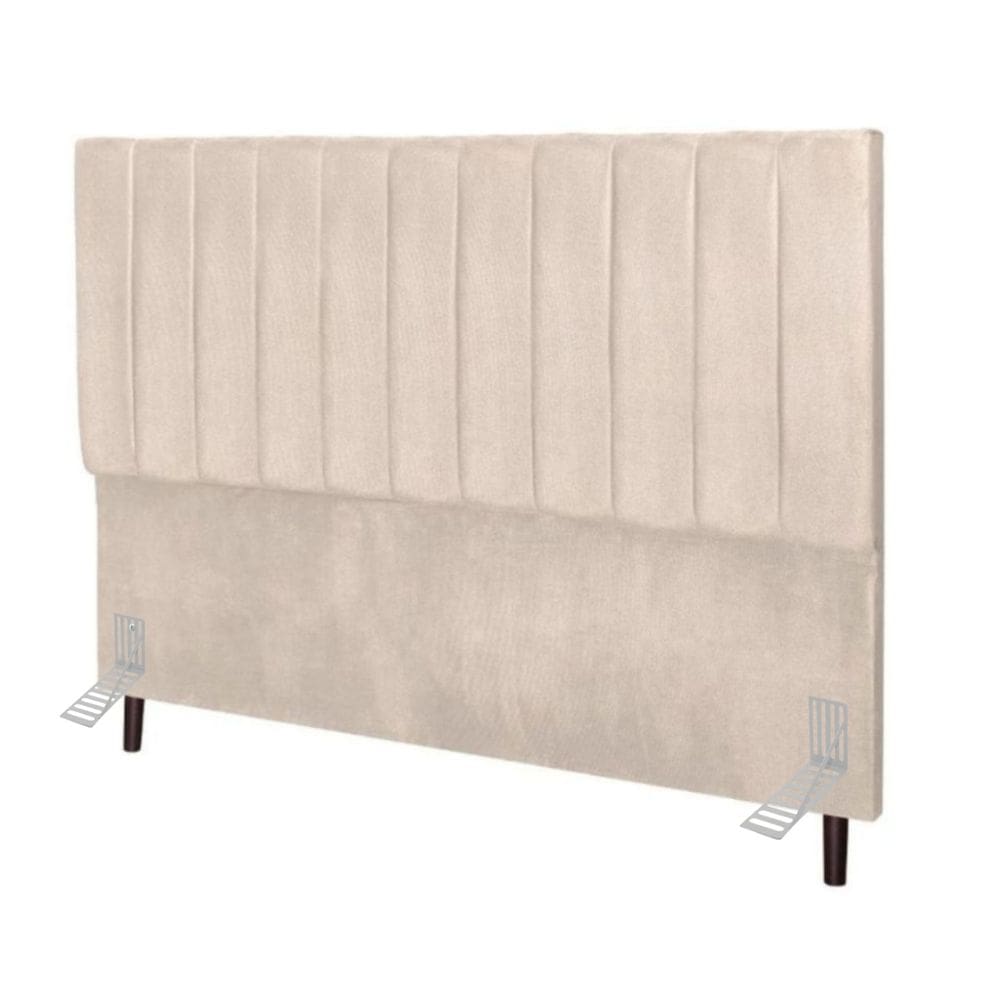 Cabeceira Estofada de Cama Casal Box 140 cm Carolina Suede E Frame