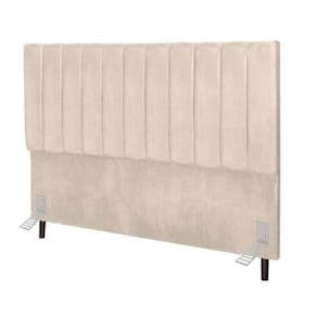 Cabeceira Estofada Cama Box Solteiro 90 cm Carolina Corino E Frame