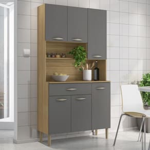 Armário de Cozinha Compacta 6 Portas 1 Gaveta Apolo