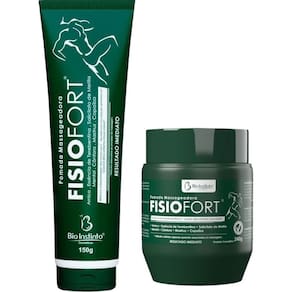 Kit Pomada Massageadora Fisiofort com Arnica Mentol Cânfora