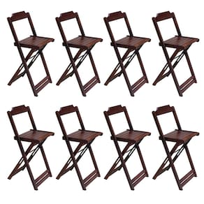 Kit 4 Jogos de Mesa Bistrô de Madeira com 2 Cadeiras Dobravel Ideal para Bar e Restaurante Imbuia