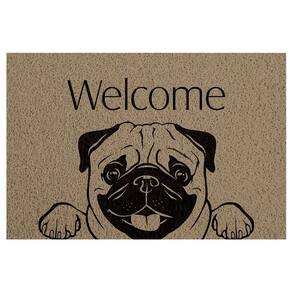 Tapete Kapazi Vinil 01PETDWPG01 40X60 Dog Pug Welcome