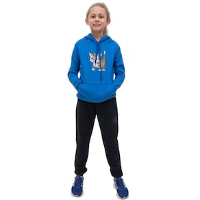 Kit Blusa Moletom Menina Infantil Canguru Com Calça de Frio Lisa Para Escola Passeio Moda Inverno