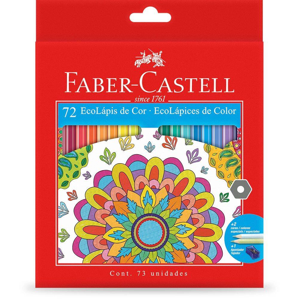Lápis de Cor EcoLápis 72 Cores Faber-Castell