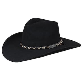 Chapéu Cavalgada Preto de Feltro Texas Diamond 34222