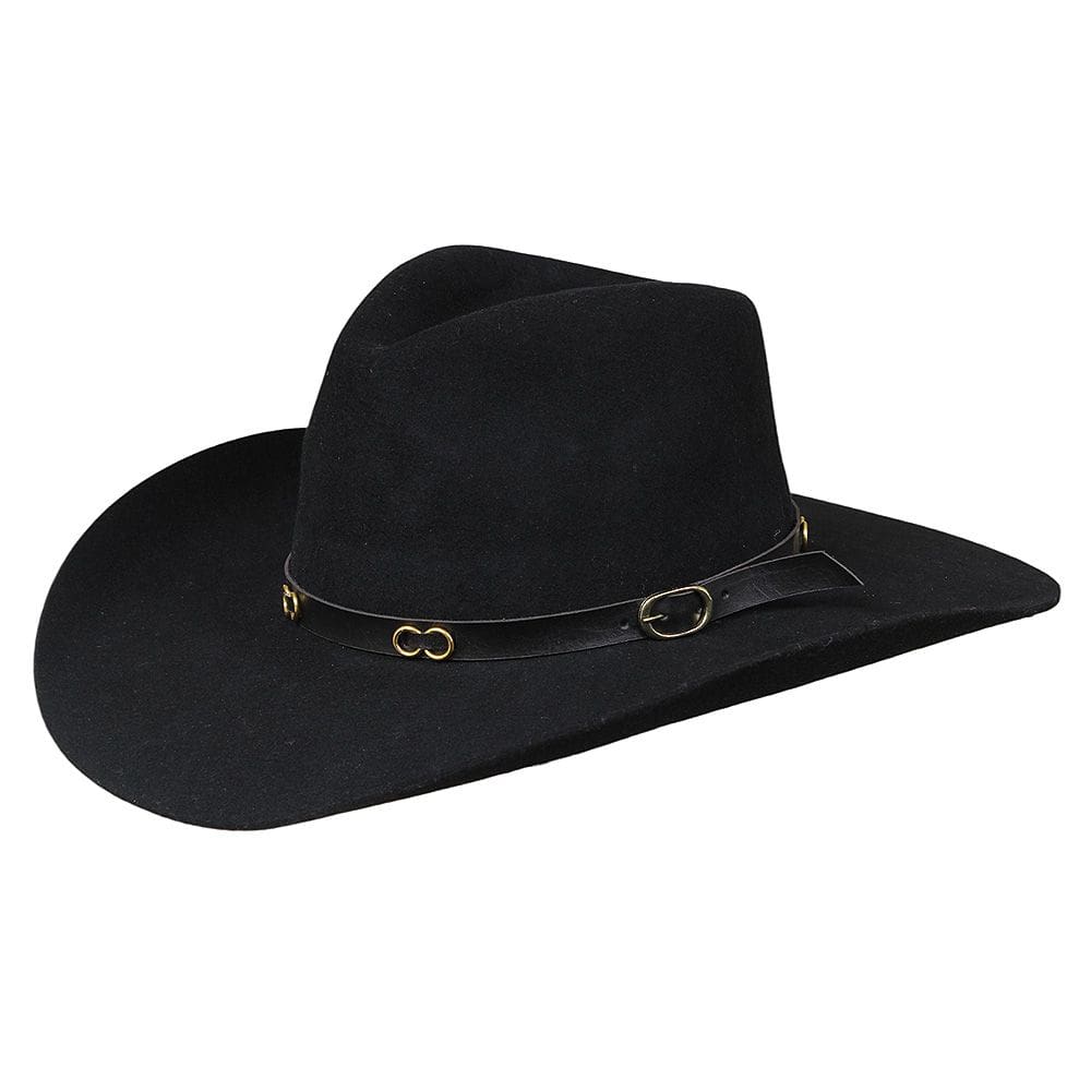 Chapéu Cavalgada Preto de Feltro Texas Diamond 34226