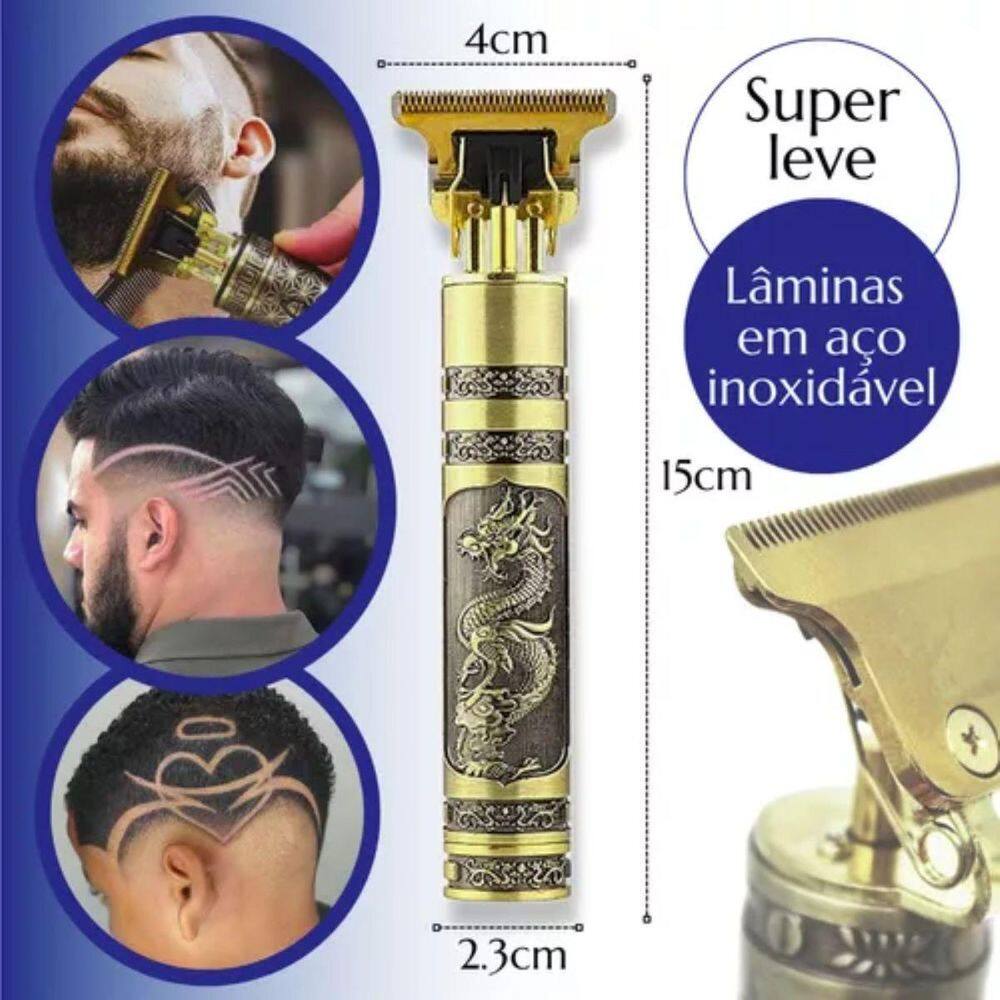 Cortador De Barba Dragão Recarregável Tecnologia Avançada