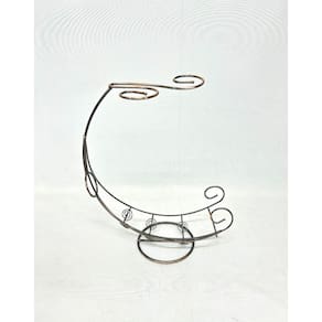 Suporte Vinhos Decorativo Bronze 1 Garrafa E 2 Taças
