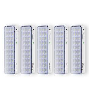 Kit 05 Luminárias de Emergência Led Intelbrás Autônoma Lea 31 com 30 Leds Branco Bivolt