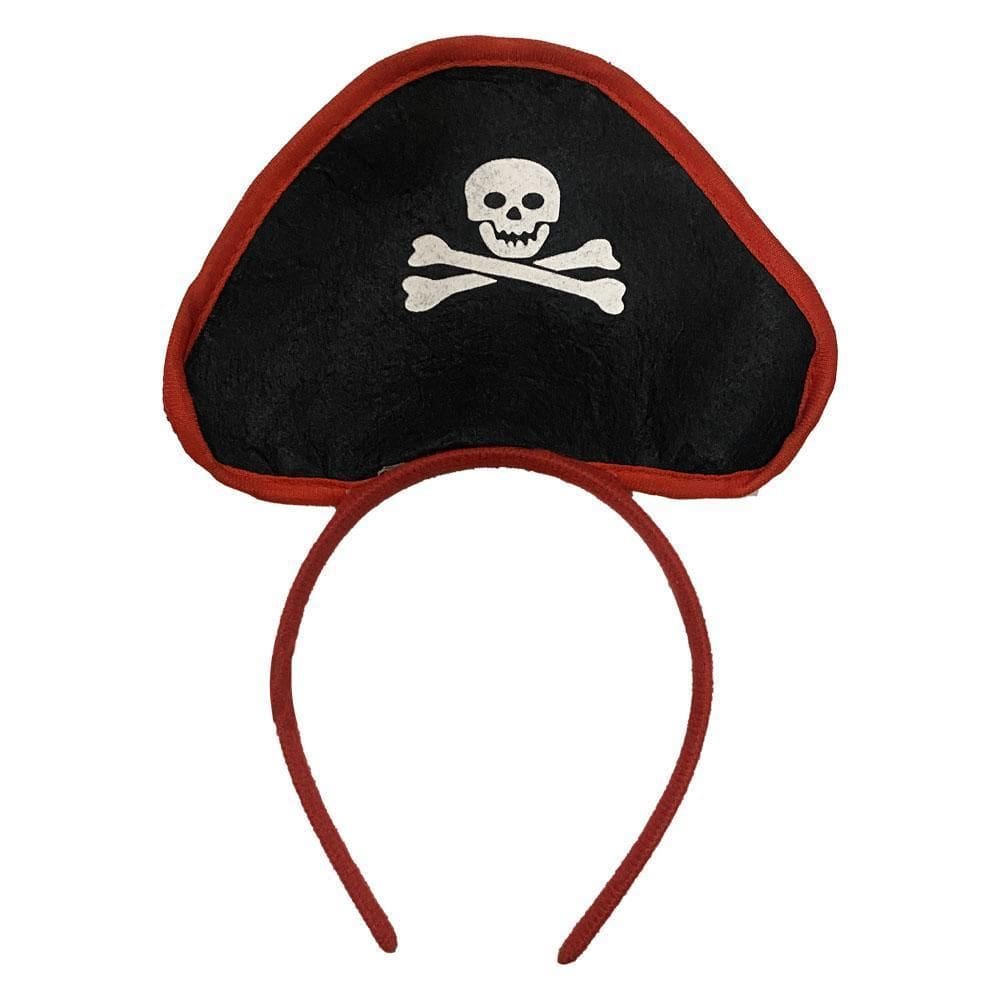 Tiara Pirata Feltro Com Borda Vermelho 1Und Halloween