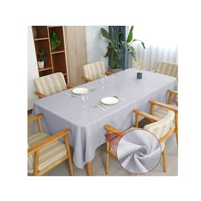 Toalha de mesa 10 Lugares Retangular Rústico 3,00m Cinza