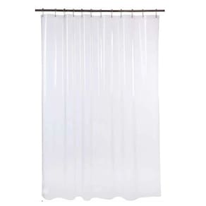 1 Cortina Box Banheiro PVC Transparente Antimofo Ilhós 2,30m