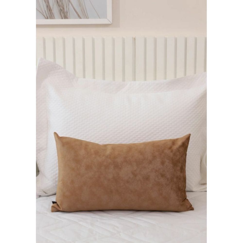 Almofada retangular Veludo Caramelo