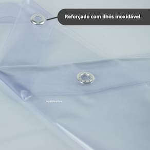 2 Cortina De Box Transparente Grossa 2,00 X 1,40 Antimofo