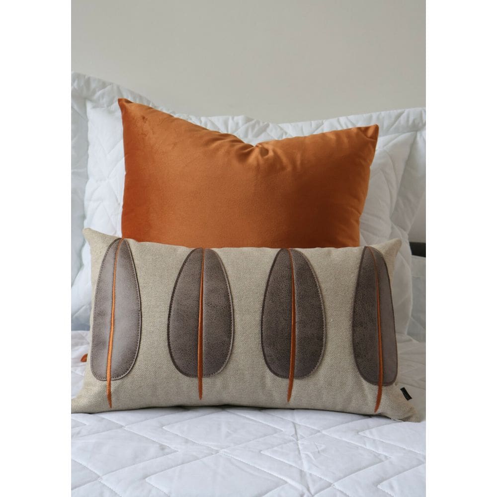 Almofada Aplicação Folha retangular