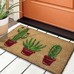 2 Tapete Porta Capacho Fibra Coco Antiderrapante 33x60 E10