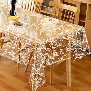 Toalha Mesa Plástico Transparente 12 Lugares 1,40x3,50 M1