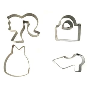 Kit Cortador Boneca - 4 Peças Para Biscoito, Massas e Pasta Americana