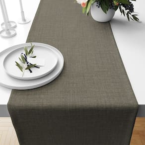 1 Caminho Trilho Mesa Impermeável PVC Nápoli Avelã 42x140