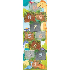 Adesivo De Chao Amarelinha Infantil Dinossauros 3X1M