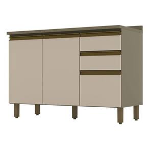 Balcão De Cozinha Connect Com Tampo 120 Cm Duna Cristal - Henn
