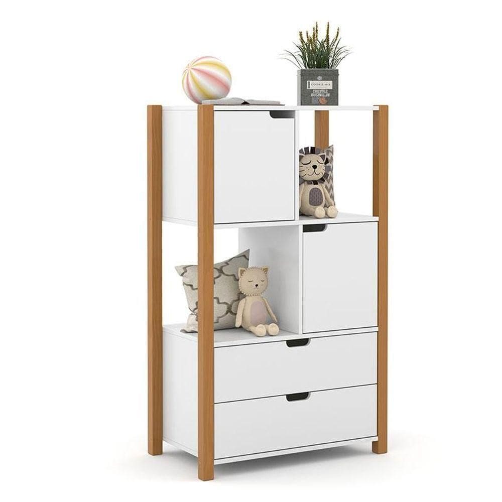 Armário Organizador Kids Liv Branco Soft Freijó - Matic